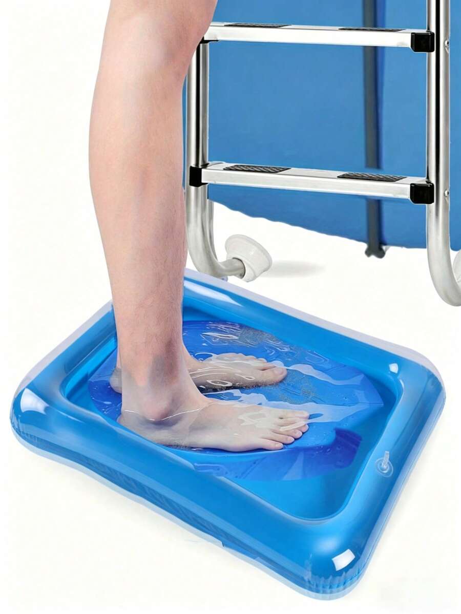 1/2pcs Portable Storage Pool Cleaning Basin, Essential For Use Before Above Ground Pool. Inflatable Pool Foot Basin Also Suitable For Foot Bath, Perfect For Summer Pool Parties - Multiple Styles - View 1