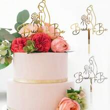 1/3/6 buah Hiasan Kue Buket Pengantin Emas/Perak, Cocok untuk Kue Pernikahan, Pesta Hari Valentine - MultiWarna - View 2