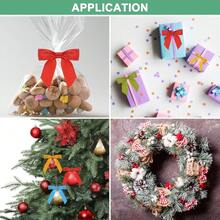 50 Piezas Lazos Prefabricados para Regalos, Lazos Giratorios de Tela Rosa, Decoración para Bodas, Navidad, Fiestas, Manualidades, Bolsas de Regalo, Dulces y Pasteles (Rojo) - Rojo - Ver 7