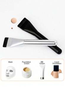 1pc Foundation Brush, Powder Puff, Multi-Functional Makeup Brush Tool - Multicolor - View 8