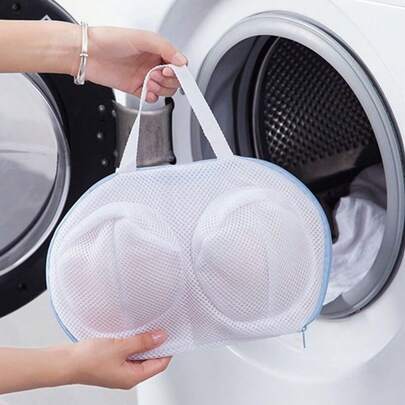 1 pièce Sac de lavage de lingerie de style minimaliste, sac protecteur de soutien-gorge, sac de filtre pour machine à laver