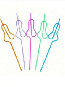 1/5/10pcs Fun Hen Party Straws, Bachelorette Party Decorative Straw,Cartoon Art Shape Plastic Straw,Reusable Plastic Drinking Straws,Wedding Party Straw,Ideal Bridal Gifts,For Festive Parties,Jazzing Up The Breakfast Milk Or Juice - A - View 10