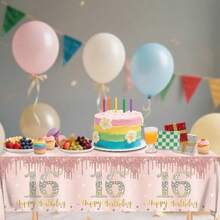 D16th Birthday Decorations For Girls61Pcs Rose Gold Sweet 16 Plates And Napkins Tablecloth Forks Happy 16th Birthday Plates For Sweet 16 Birthday Decorations Tableware Serves 20 - Rose Gold - View 6
