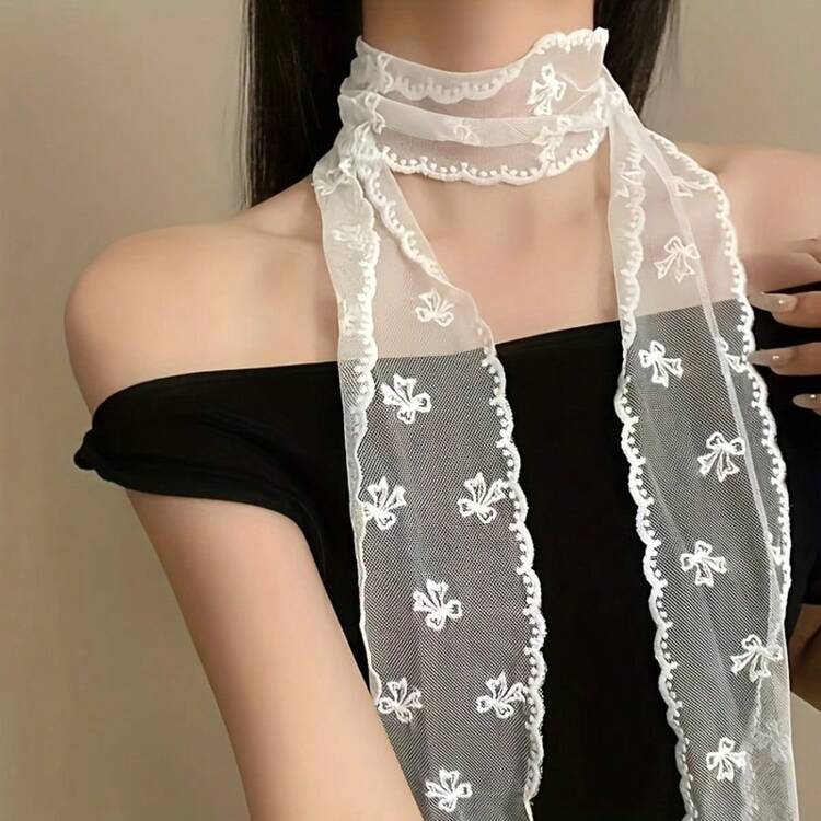 1 chiếc khăn ren cài đầu, vòng cổ và phụ kiện tóc thời trang thanh lịch, phong cách hippie dễ thương, phong cách bohemian, thích hợp cho kỳ nghỉ, tiệc tùng, đám cưới, Halloween, Giáng sinh, Lễ Tạ ơn, quà tặng năm mới. - trắng - Xem 7
