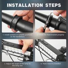 2000 Lumen Aluminum Bicycle Headlight, USB-C Rechargeable LED Bike Light With Power Indicator, Super Bright Night Riding Cycling Accessory For Commuters - Black - View 6