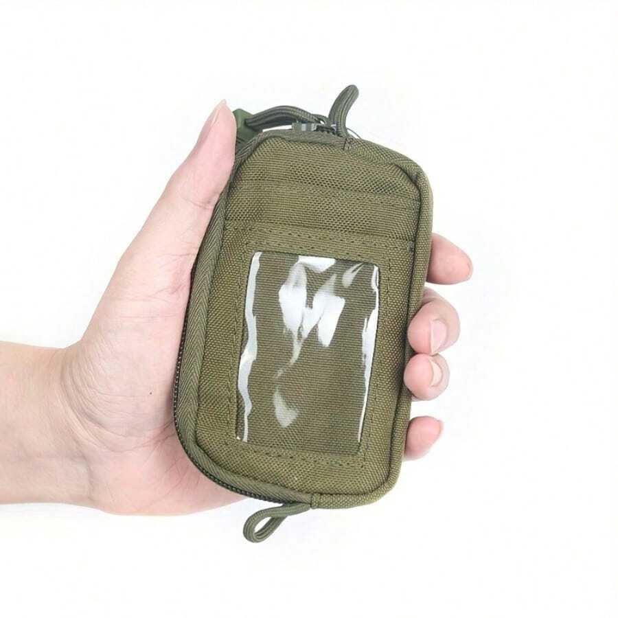 Canvas Change Bag Zipper Driver's License Bag Card Bag Wear Belt Waist Bag Sports Small Hang Bag Coin Bag - Green - View 1