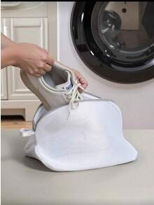 1pc White Laundry Wash Bag With Handle And Honeycomb Mesh,Large Capacity Mesh Laundry Bags,Thick Fine Mesh Washing Machine Bag Suitable For Bra, Delicates,Sweater,Hosiery, Lingerie,Laundry Basket Christmas For Holiday Gift Giving - Multicolor - View 9