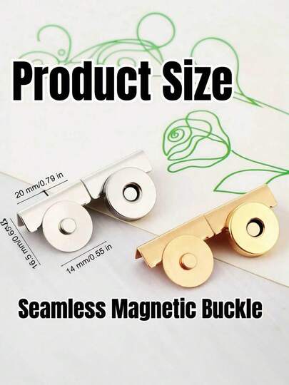 7pcs Metal Magnetic Snaps, Invisible Round Magnetic Clasps, Strong Rust-Proof Magnets, Suitable For Bags, Clothes, Wallets And DIY Leather Sewing Crafts