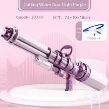 2026 極致 Gatling 水槍 - 2000ml 大容量鯊魚噴水槍，長射程、強大威力，適合成人與青少年的戶外水槍，夏季海灘泳池派對必備 - 彩色 - 查看 5