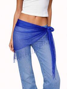 1pc Women's Sequin Tassel Waist Chain, Waist Decoration For Street Dance, Jazz Dance, Fashionable Accessory - Multicolor - View 24