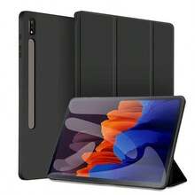 适用于三星 Galaxy Tab A11plus 平板电脑的保护套，支持智能休眠/唤醒功能，三折式设计，提供全方位防摔保护，时尚简约商务风格；适用于三星 Galaxy Tab S10lite/S10FE/A11/A9/A9PLUS 平板电脑的保护套，A16 保护套；适用于 iPad 第 11 代平板电脑的保护套；适用于 iPad Air 11 英寸、第 9 代（10.2 英寸）、第 8 代（10.2 英寸）、第 10 代平板电脑的保护套；适用于三星 Galaxy Tab 的保护套 - 黑色 - 查看 2