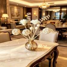 Difusor de fragancia de flores de ratán y paja natural de larga duración, que mejora la felicidad del hogar - 10Pcs - Ver 6