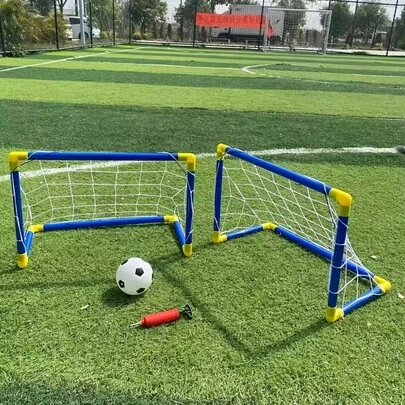 Foldable Mini Soccer Goal, Best Choice For Outdoor Sports In Summer, Plastic Soccer Goal Post Set, Inflatable Sports Toy Suitable For Teenagers, Applicable For Indoor And Outdoor Team Games