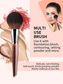 Bộ 3 cọ trang điểm bằng gỗ hồng mộc, bao gồm cọ phấn phủ tròn lớn, cọ má hồng vát cạnh, cọ nhỏ chi tiết, dụng cụ trang điểm. - Gỗ đỏ - Xem 8