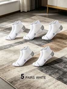 5 đôi tất thể thao cổ ngắn unisex, thoáng khí, thấm hút mồ hôi, khử mùi, thiết kế 3D 360°, giảm sốc, chống trơn trượt, thích hợp cho chạy bộ, bóng rổ, tập luyện, nhiều màu sắc cho mọi mùa. - Nhiều màu - Xem 3