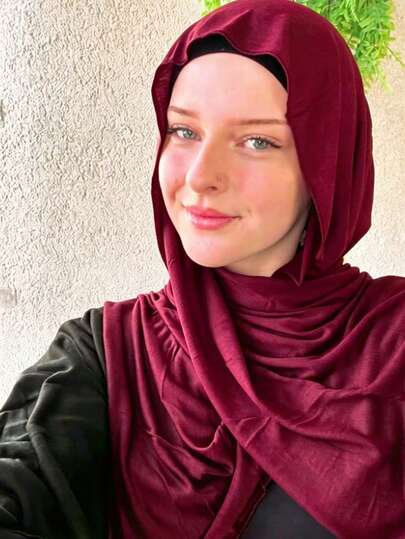 1PC Women's New Large Size Hijab Headscarf Long Scarf Shawl Solid Color Casual Soft