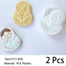 Classic Design, Rounded Cute Silhouette Floral Dress Pattern, Clear Embossed Texture, Suitable For Royal Icing Painting, Creating Healing Macaron Colors - View 14