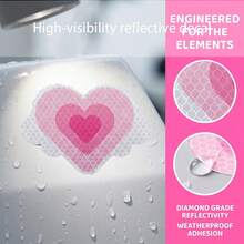 2pcs Heart Reflective Stickers Car Body Decoration Cover Stickers - Smile and Heart - View 5