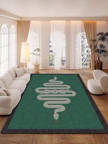 1 pieza Alfombra/Alfombra/Alfombra de área/Alfombra de baño/Alfombra de entrada, Elemento animal clásico europeo y americano de lujo - Elegante alfombra de estilo pastoril con estampado de serpiente y rayas florales, adecuada para baño, cocina, entrada, pasillo, mesita de noche, sala de estar, dormitorio, lavable a máquina, de lana sintética suave, decoración del hogar - P - Ver 14