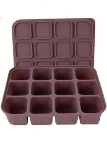 Silicone 12-Cube Ice Tray With Lid With Anti Odor Design Durable Cube Of Ice Tray Kitchen Tool Accessory For Summer Picnics Roostertail Mold Summer Beach Cooler Travel Essentials Cruise Equipment Vacation Stuff Kitchen Picnic Must Haves Camping - Multicolor - View 15