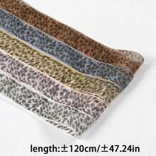 A Pair Of Leopard-Print Silk Satin Shoelaces, Suitable For Canvas Shoes, Sneakers, And Casual Shoes. A Stylish Footwear Accessory, Making It The Perfect Gift For Women. The Wide Leopard-Print Shoelaces Are Versatile, Non-Elastic, And Detachable. - Multicolor - View 8