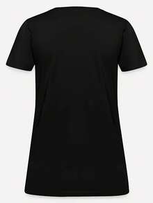 Manga Corta Casual con Estampado Personalizado - Negro - Ver 2