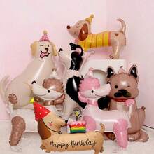 20 piezas/4 piezas/2 piezas/1 pieza Globos de papel de aluminio para fiesta de cumpleaños de mascotas, con diseños de Husky/Dachshund/Bulldog/Poodle/Labrador/Pastor Alemán y talla grande variedades, con forma de mascota, pata, hueso, adecuados para decoración de fiesta con tema de mascotas, decoración de aniversario, fiesta de cumpleaños, decoración de globos, fiesta de té en el jardín, decoración de temporada de bodas, decoración de graduación 2025, Día de la Madre, Perros felices, recuerdos de fiesta, suministros de fiesta, decoración de habitación, Navidad - Globos para mascotas - Ver 3
