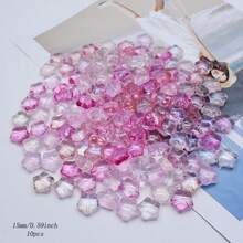 10 piezas/paquete Cuentas de 15mm en morado, rosa, amarillo, cuentas de alta calidad adecuadas para correas de teléfono, accesorios de joyería DIY - Estrella grande de 15 mm - Ver 18
