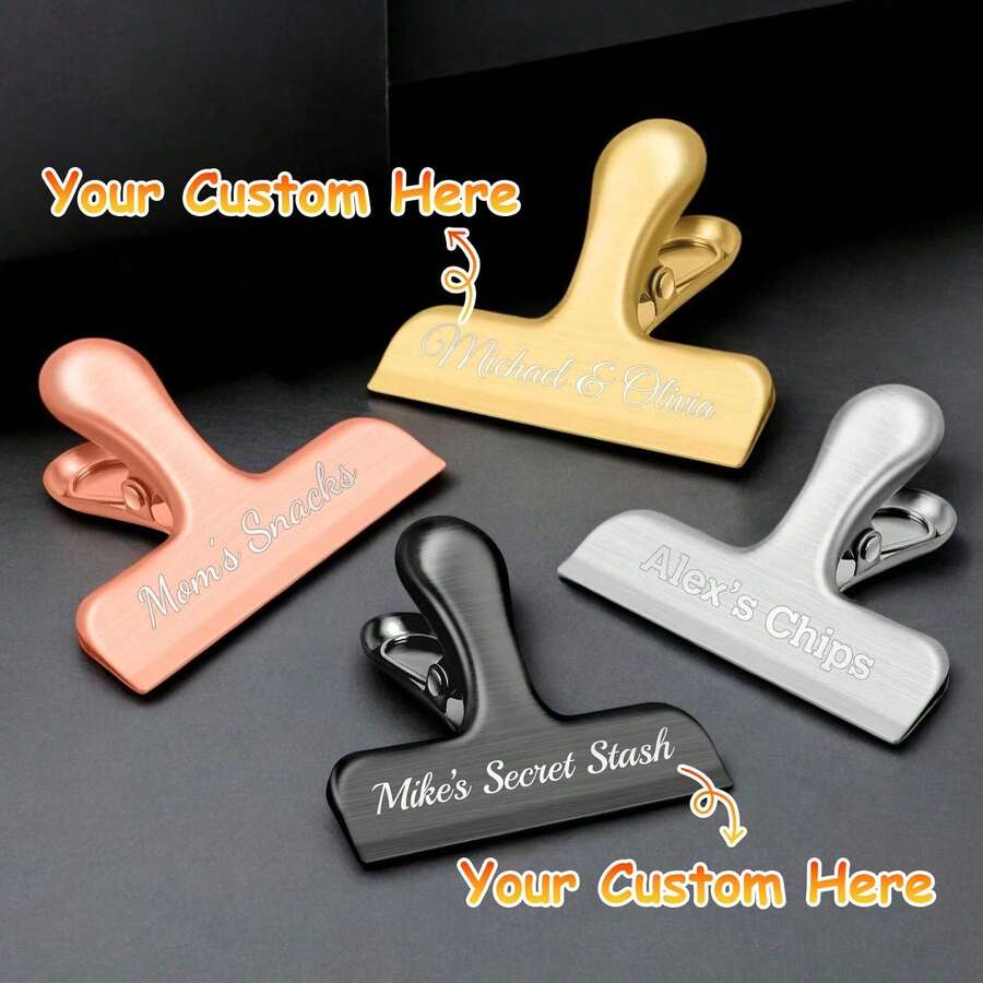 Personalized Potato Chip Clip, Customized Gift For Kitchen & Food Lovers, Mother's Day, Birthday, Housewarming For Her, Him, Mom, Dad - Multicolor - View 1