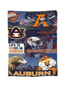 Auburn Merch University Tigers Throw Blanket Warm Blankets Breathable Air Conditioner Blanket For Car Classic Outdoor Blankets For Picnic For All Season - 黑色 - 查看 2