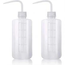 Bộ 2 chai xịt bóp chịu lực 500ml/16.9oz, thích hợp để vệ sinh, tưới cây và sử dụng trong phòng thí nghiệm, chai rửa LDPE chống rò rỉ có vạch chia độ. - Xem 1