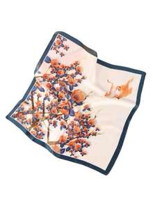 1pc Versatile Elegant Professional Flight Attendant Style Neckerchief - Green - View 8