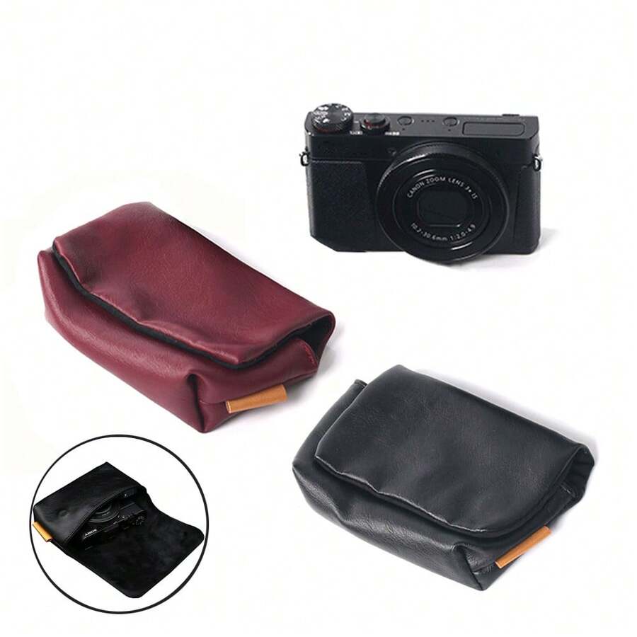 PU 皮革相机软包适用于 ZV-1 ZV1 DSC-RX100 RX100 Mark VII VI V IV III II I M7 M6 M4 M3 HX99 HX95 HX90 H50 - 查看 1