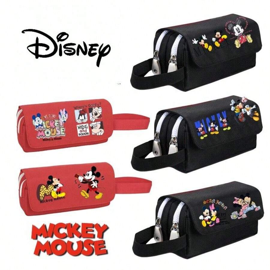 1 túi đựng văn phòng phẩm Disney, hình chuột Mickey, đồ dùng học tập cho học sinh, đồ dùng yêu thích của trẻ em. - A - Xem 1