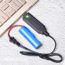 Universal S/M-2P LED Indicator 3.7V USB Charger RC Toys Li-Ion Battery NiMh/NiCd Battery Charging Cable - Black - View 8