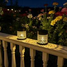 1/2/4pcs Solar Powered Outdoor Projection Lights, Hollow-Out Garden Path Decor Lights - Large Mandala - View 3