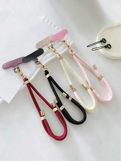 1pc Adjustable Nylon Phone Lanyard, Short Wrist Strap With Clip, Multi-Function Anti-Lost Cord