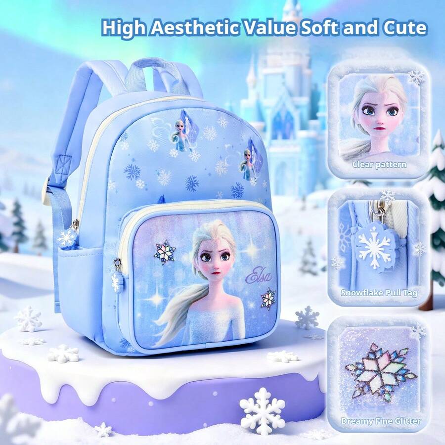 Disney 迪士尼 Elsa 小號便攜後背包,新款,防水,尺寸 22*14*30 - 單件 - 查看 1