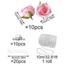 21/42 bông hoa hồng trắng và hồng dạng thác nước treo, hoa hồng nhân tạo đính pha lê, thích hợp cho Ngày Valentine, tiệc cưới, tiệc cô dâu, tiệc sinh nhật, trang trí nhà cửa và sân vườn. - Nhiều màu - Xem 14