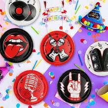Platos de papel para fiestas de coches, 72 unidades de 7 pulgadas, platos de postre para camiones temáticos para fiestas de cumpleaños - Roca - Ver 8