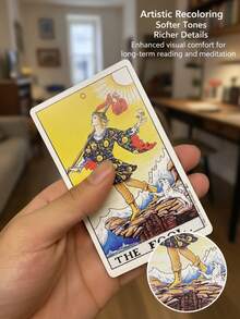 Beginner Tarot Card Deck, 78 Classic Tarot Cards With English & Chinese, Waterproof & Tear-Resistant, Perfect For Novice - Compact & Stylish Card Set With Detailed User Manual - Experience Authentic Tarot Reading Game - Multicolor - View 3