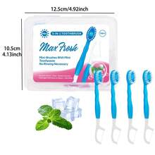 Bộ 10 bàn chải đánh răng người lớn, bao gồm đầu bàn chải hương bạc hà, trà xanh, đào, kích thước nhỏ gọn, không chứa cồn, bộ bàn chải đánh răng du lịch cầm tay unisex giúp hơi thở thơm mát và chăm sóc răng miệng. - Nhiều màu - Xem 8