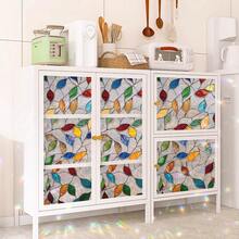 1/3pcs Tropical Leaf Colorful Static Window Stickers, Monstera And Ivy Pattern, Rainbow Prism, Suitable For Kitchen, Bathroom, Apartment, Beautiful Home Decor. - Multicolor - View 3