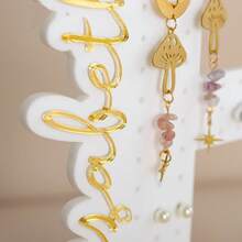 Personalized Earring Holder - Birthday Gift For Her, Custom Earring Display, Acrylic Jewelry Organizer, Teen Girl Gifts, Gifts For Mom Personalized Earring Holder - Birthday Gift For Her - Multicolor - View 5