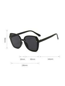 1 pieza Gafas de moda para hombre, nuevo diseño de marco grande y poligonal de lujo, para exteriores, conducción, negocios, casual, uso diario - Multicolor - Ver 9