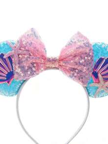 Băng đô tai chuột Mickey chủ đề đại dương của Disney, 1 chiếc, băng đô nơ đính sequin hình vỏ sò và sao biển, với hình tai chuột Mickey hoạt hình dễ thương và một chiếc nơ lấp lánh. Hoàn hảo cho các bữa tiệc ở trường, tiệc hóa trang, nhập vai, công viên giải trí và nhiều dịp khác - đây là một món quà tuyệt vời cho bất kỳ sự kiện nào. Băng đô nơ tai chuột Mickey này phù hợp cho cả bé trai và bé gái, cũng như các cặp đôi, và đặc biệt hoàn hảo cho các buổi nhập vai công chúa, lễ kỷ niệm sinh nhật và tiệc Giáng sinh. - Nhiều màu - Xem 2