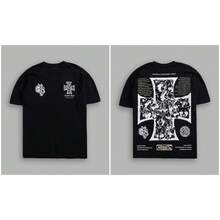 Darcsport T-Shirt For Fitness Training, Men's Street Style Short-Sleeve American Print Rock Cotton Retro Style Short-Sleeve Couple's Shirt - T260112白色 - 查看 7