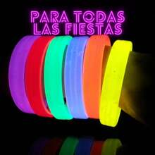 30pzas de Brazaletes Neón Gruesas Pulseras Glow Stick Cyalume Barita para fiestas bodas batucadas cumpleaños fiestas neón conciertos carreras nocturnas - 1 - Ver 5