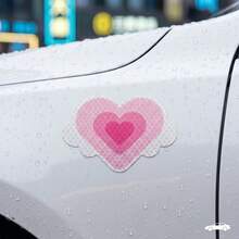 2pcs Heart Reflective Stickers Car Body Decoration Cover Stickers - Smile and Heart - View 4