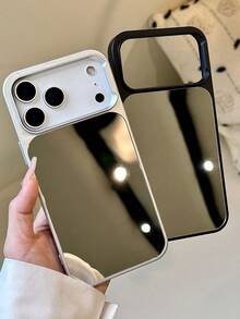 奢華電鍍鏡面相機保護手機殼，適用於 iPhone 17 Pro Max、17 Pro、17、16、15、14、13 Pro Max、17 Air，時尚保護後蓋 - 銀色 - 查看 4